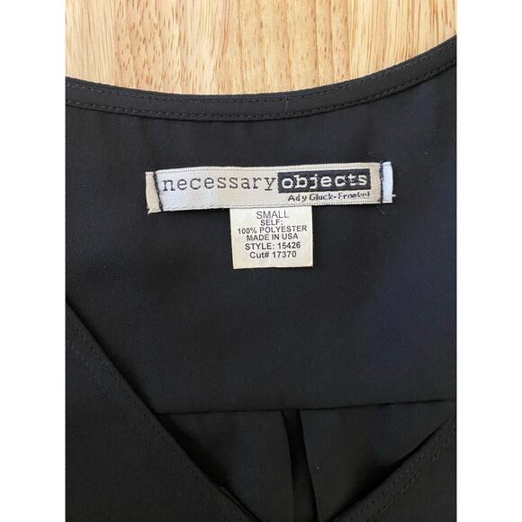 Necessary Objects High Low Button-Up Black Tunic Top Size Small - Picture 9 of 9